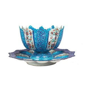 minakari bowl and plate