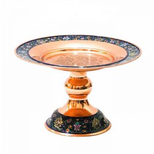 painted copper sweet dish