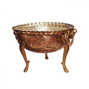 pedestal copper bowl