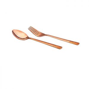 copper spoons and forks
