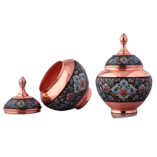 painted copper sugar bowl-apple model
